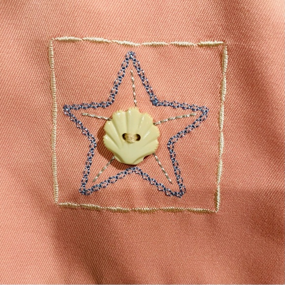 VINTAGE ALFRED DUNNER WHITE JACKET WITH PASTEL PATCHWORK. - Picture 8 of 8